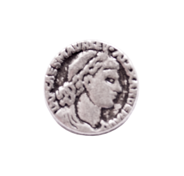 Metal Shank Button with Greek Inspired Design